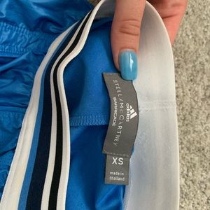 Adidas x Stella McCartney blue athletic shorts